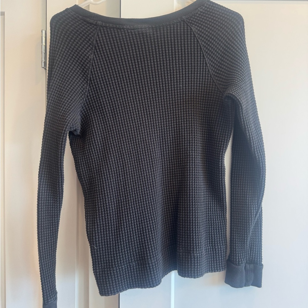 The North Face Black Waffle Knit Top